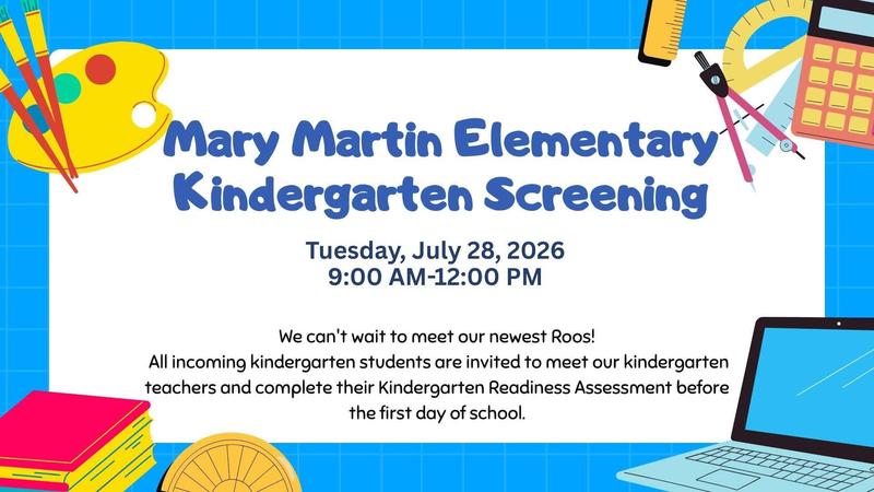 Mary Martin Elementary Kindergarten Screening Featured Photo