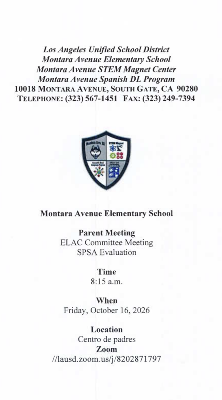 ELAC Meeting