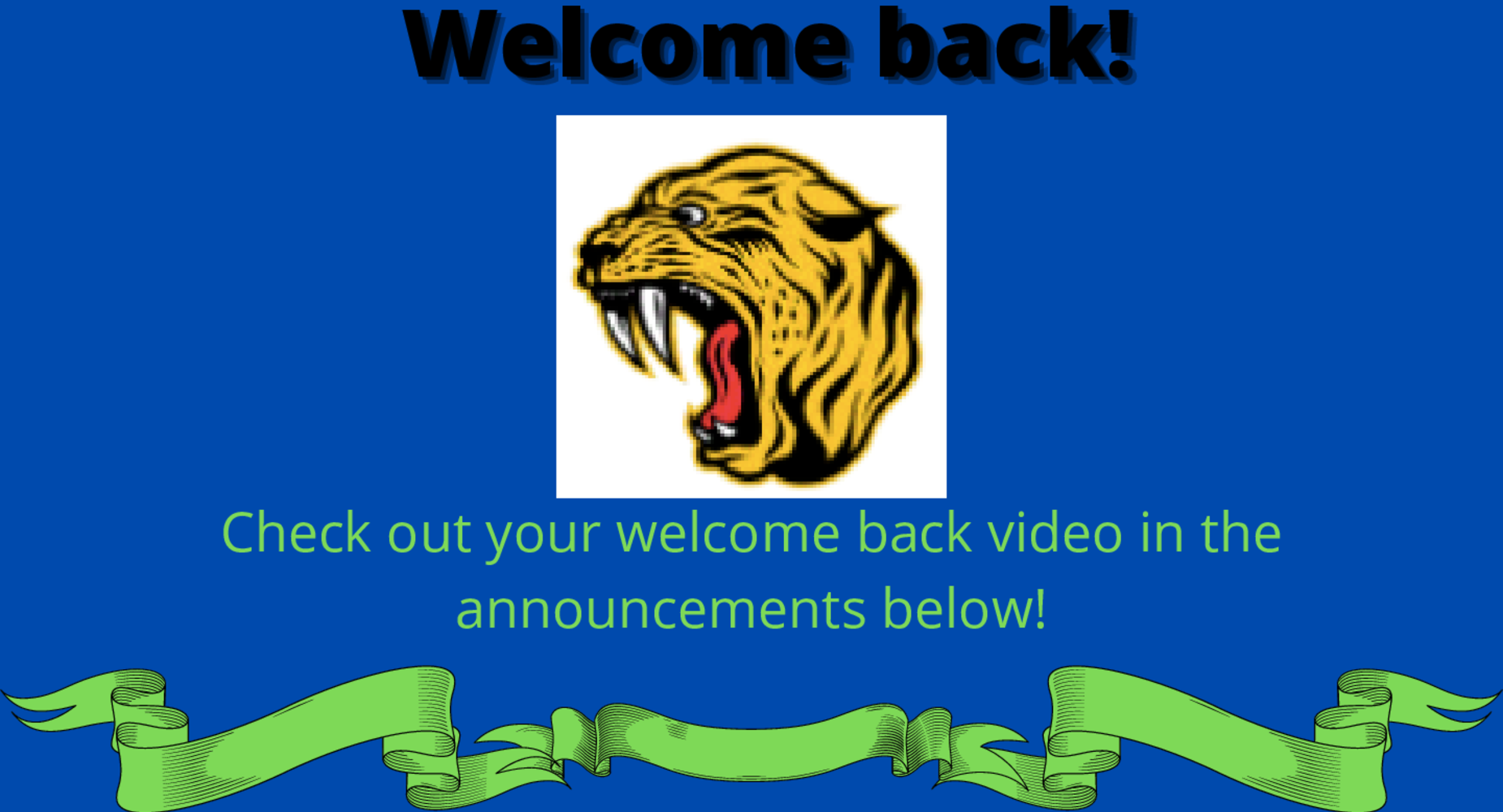 Welcome back