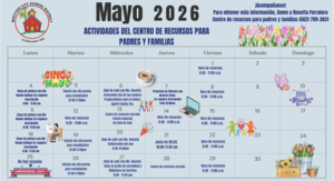 Parent Center Calendar for May 2026
