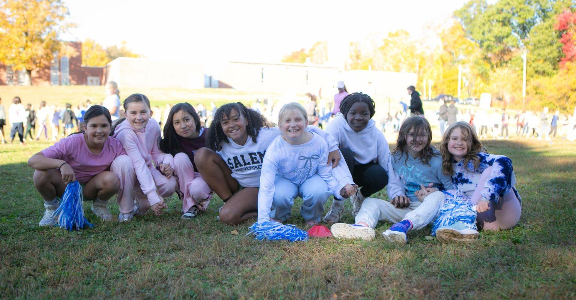students outside