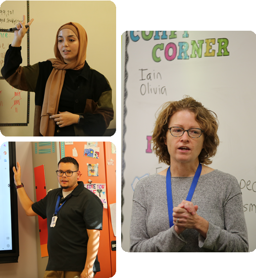 A collage of three HSA Teachers.
