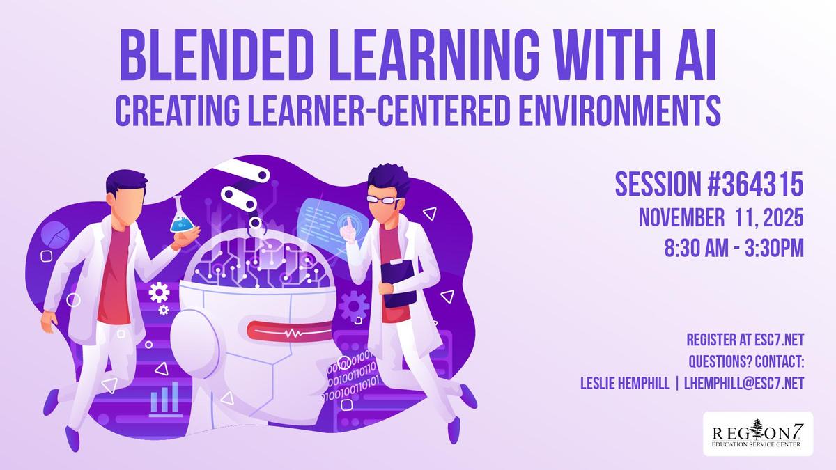 Blended Learning with AI marketing graphic