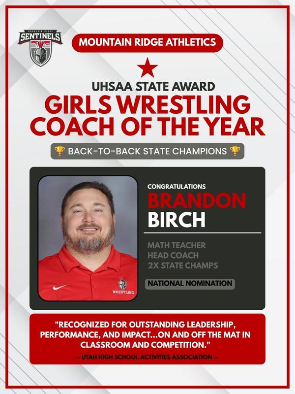 Wrestling Coach of the Year - Brandon Birch