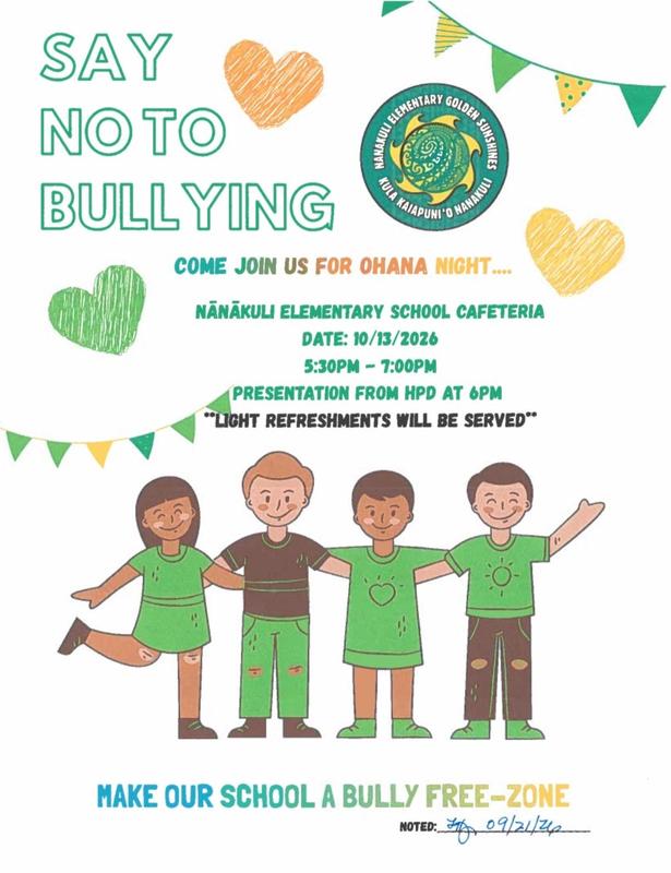 ʻOhana Night: Say No to Bullying Featured Photo