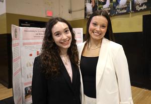 Students standing by their senior project