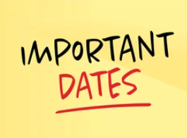 Important Calendar Dates
