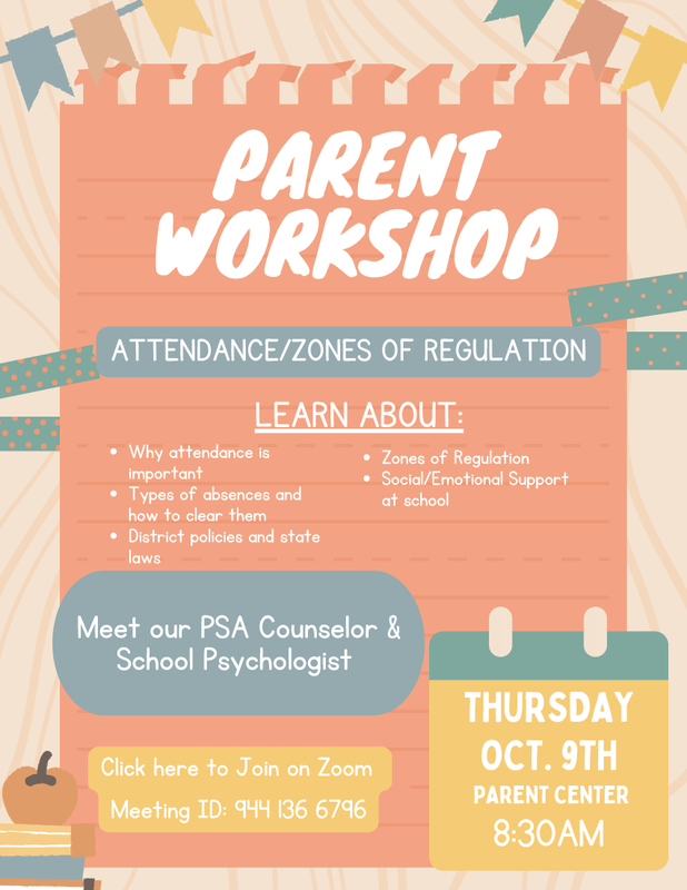 image of Parent Workshop flyer