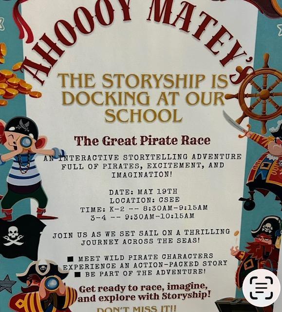 Ahoooy Matey's Storytelling Adventure May 19th
