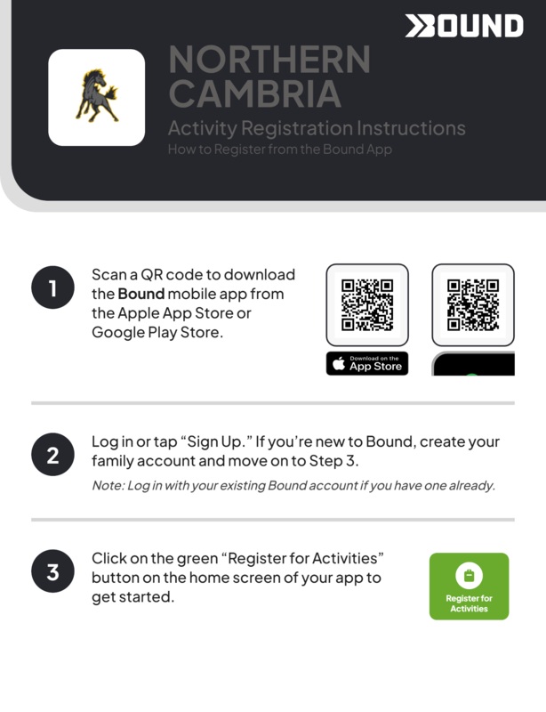 Flyer with instructions and qr code