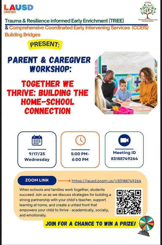 September 17 Parent Workshop