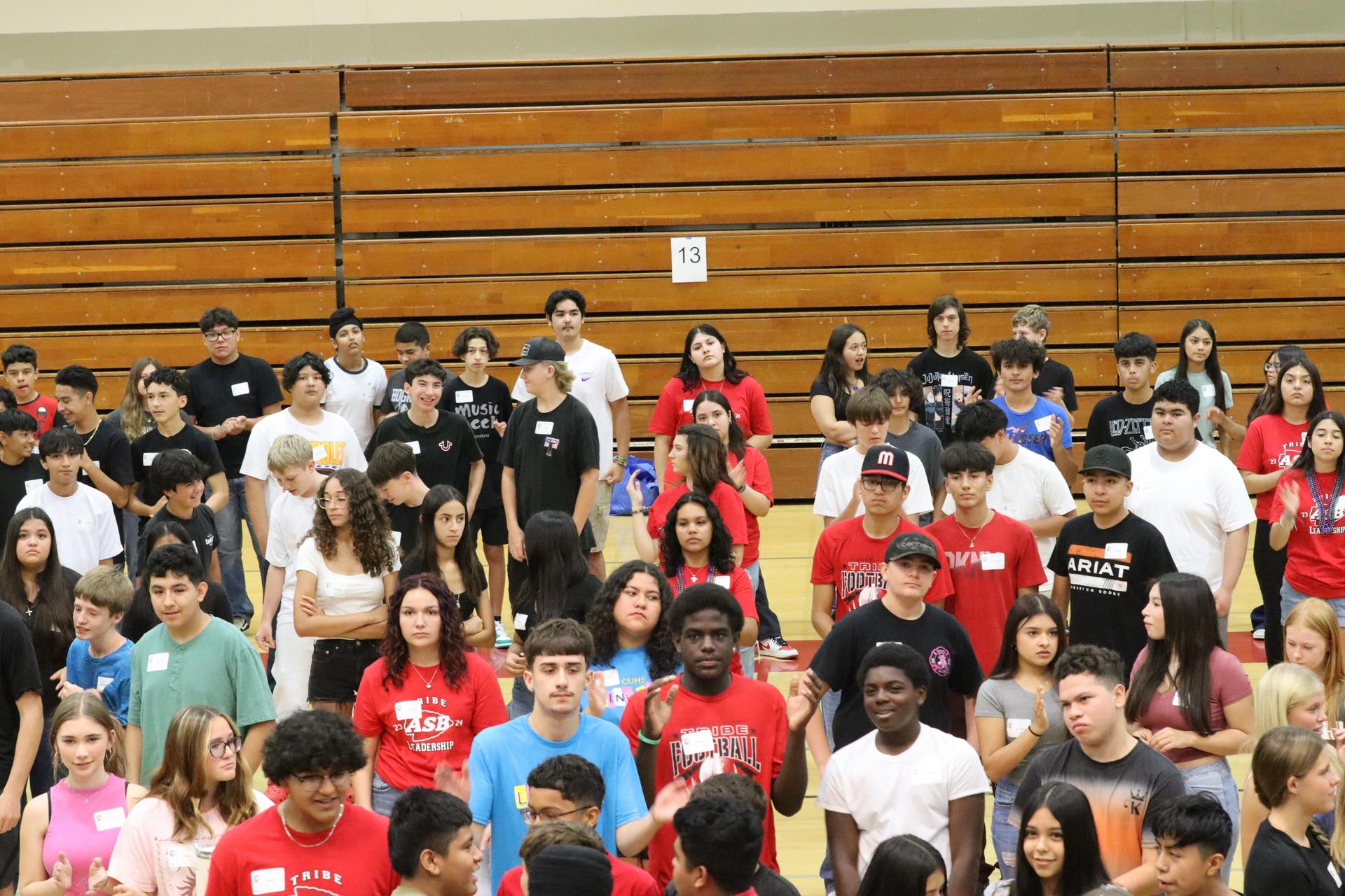 students and staff enjoying Freshman Orientation