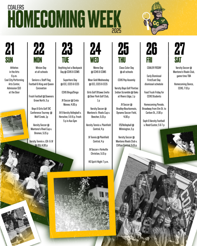 Homecoming Week Schedule for all