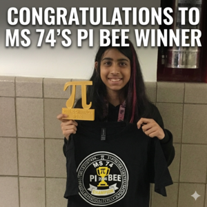 Picture of a 6th grader holding a trophy