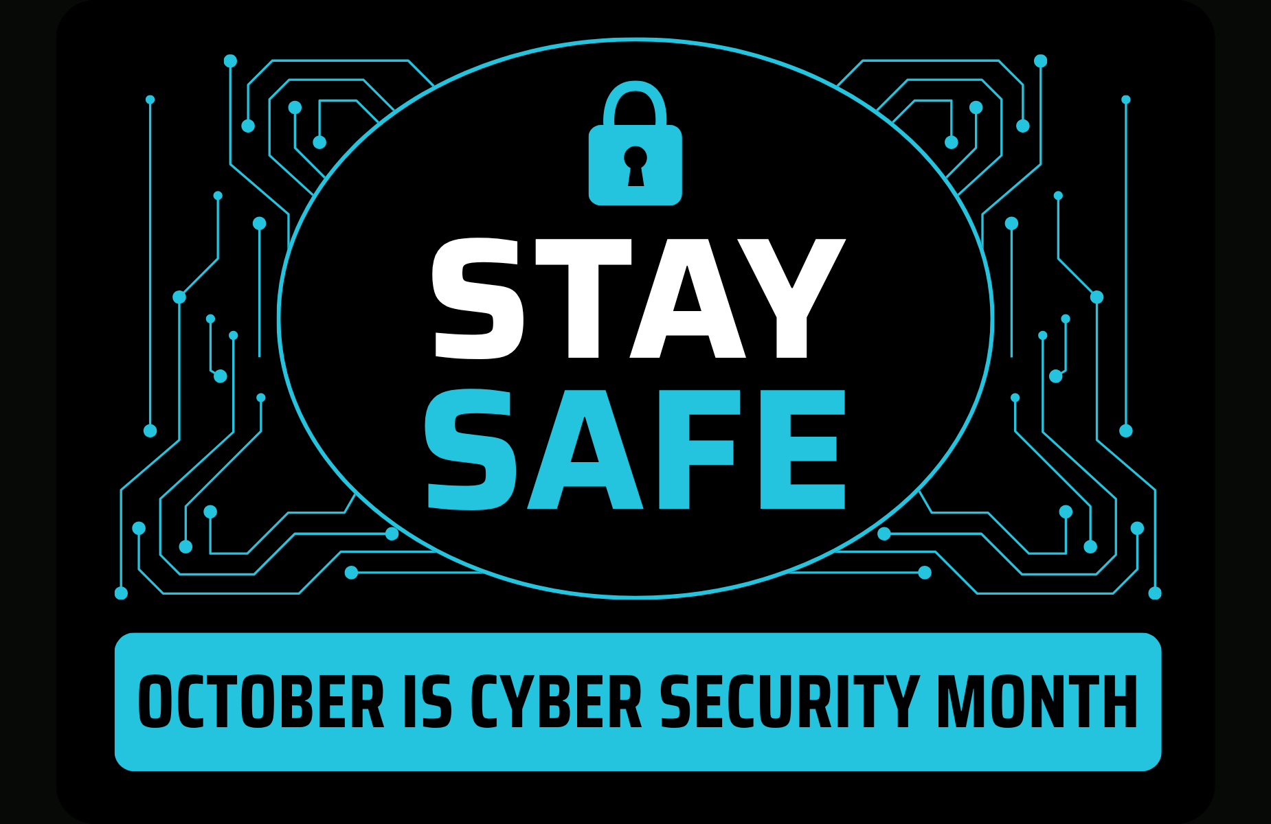 Cyber Security Month Awareness shuffle banner for October