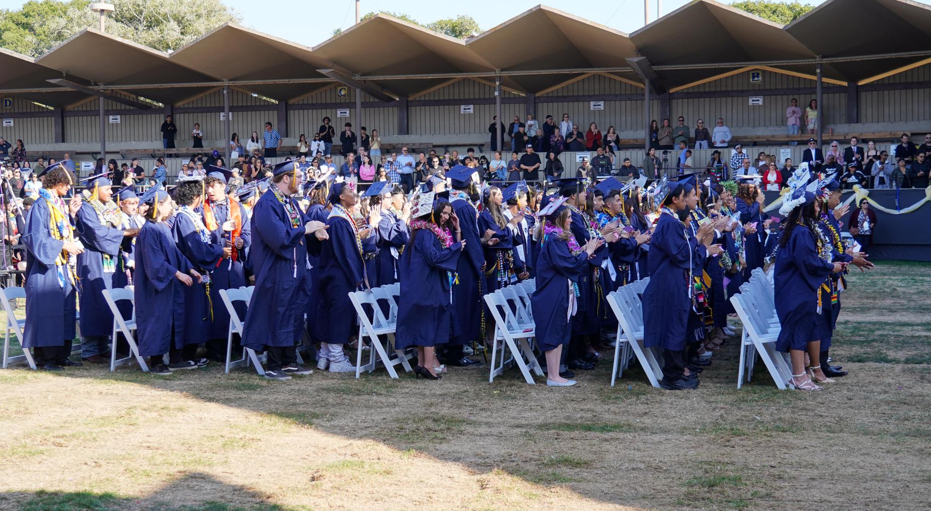 2025 Seniors getting ready to graduates