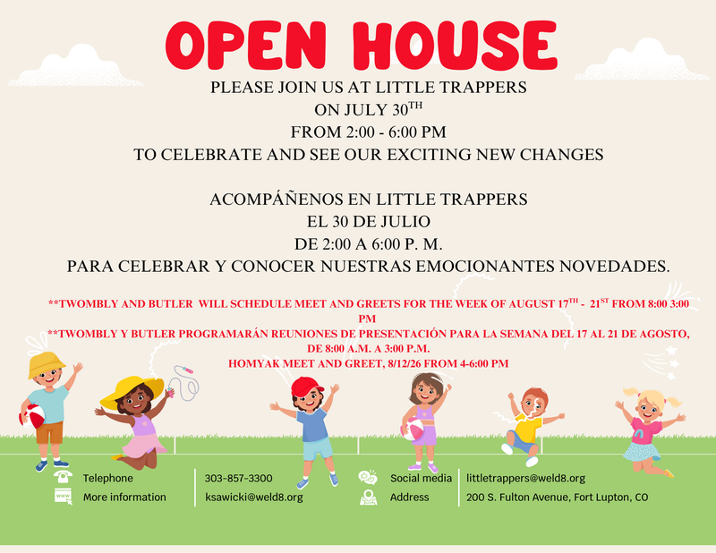 Open House Flyer with information on preschool meet and greets