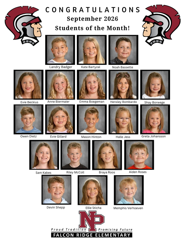 Congratulations to our September Students of the Month!!!