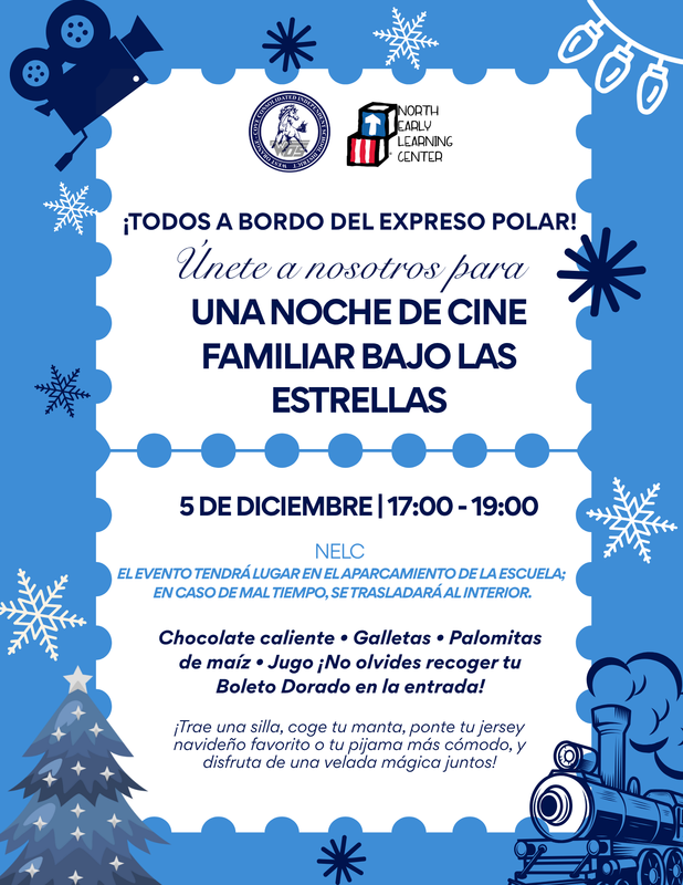Family Movie Night Event Flyer in Spanish