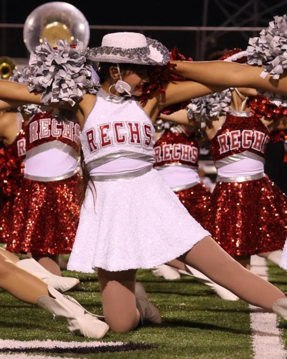 Pickerettes performing at football game halftime