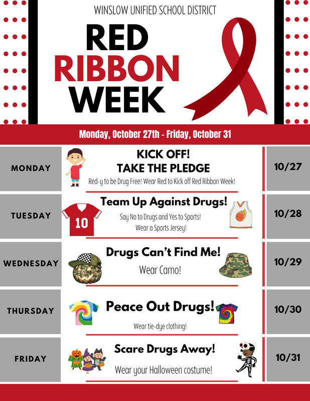 Red Ribbon Week Spirit Days