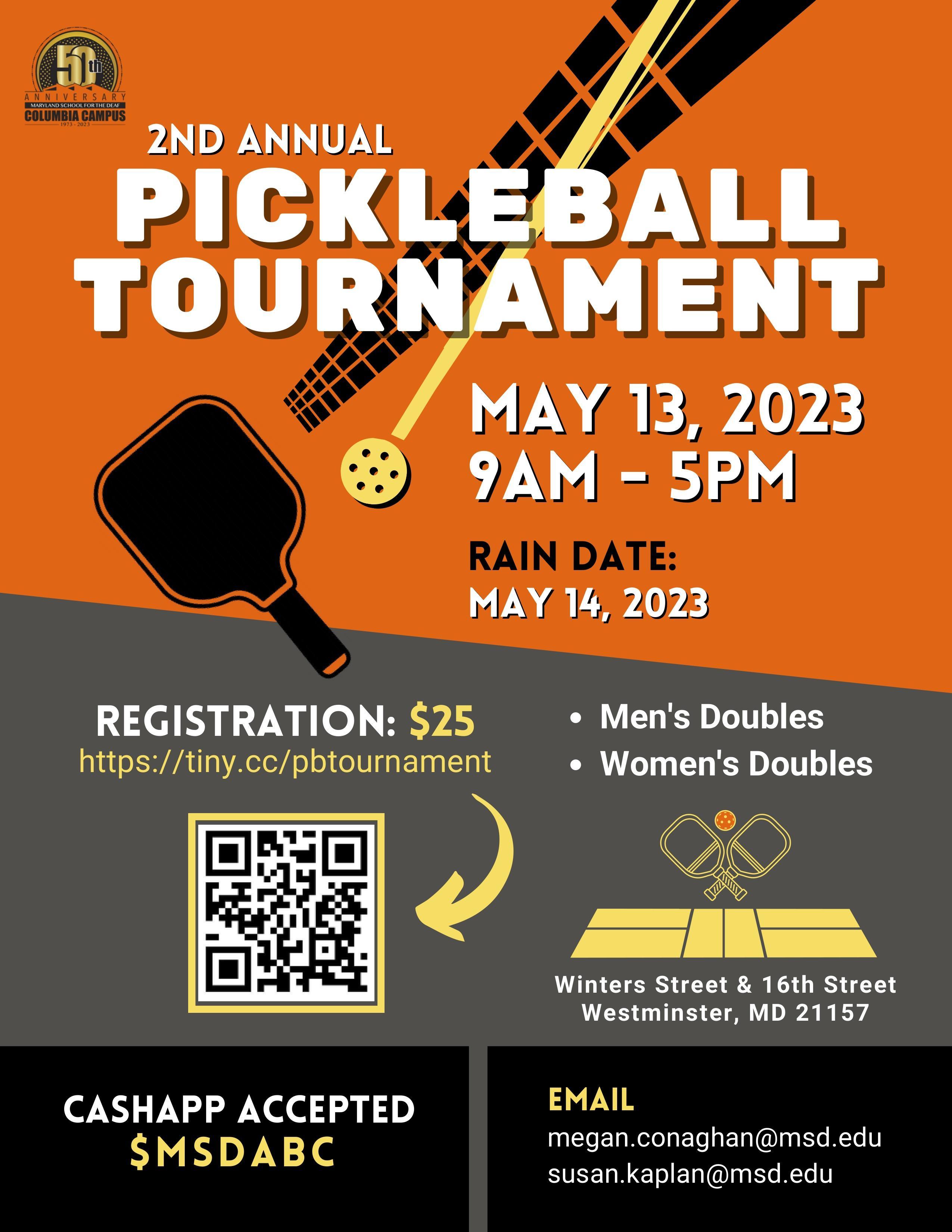 Pickleball Tournament Columbia Campus 50th Anniversary Maryland 