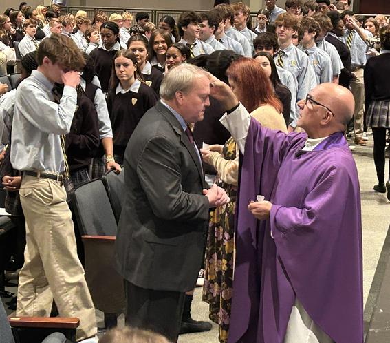 St. Joseph Catholic School celebrates Ash Wednesday Mass on Feb. 18, 2026.