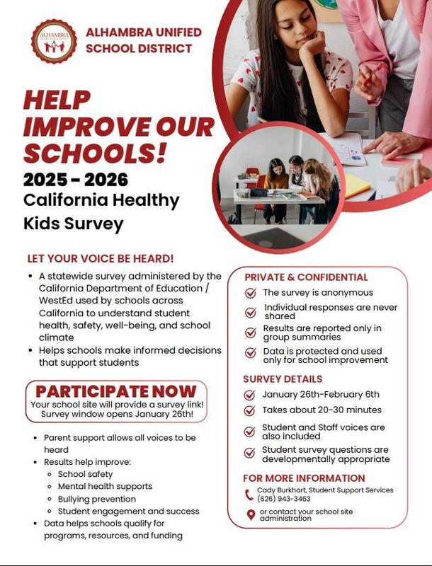 California Healthy Kids Survey-NOW OPEN Featured Photo