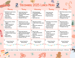 December Lunch Menu