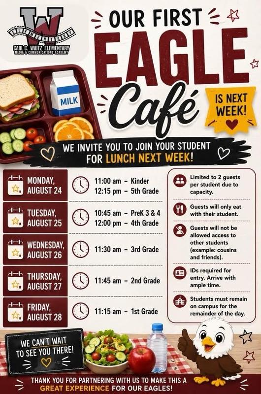 Eagle Cafe Lunch Week for August Featured Photo