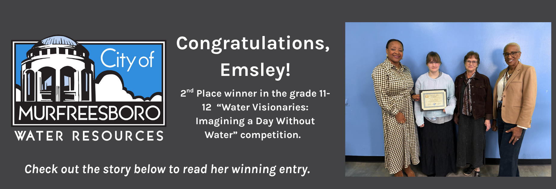 Congratulations Emsley