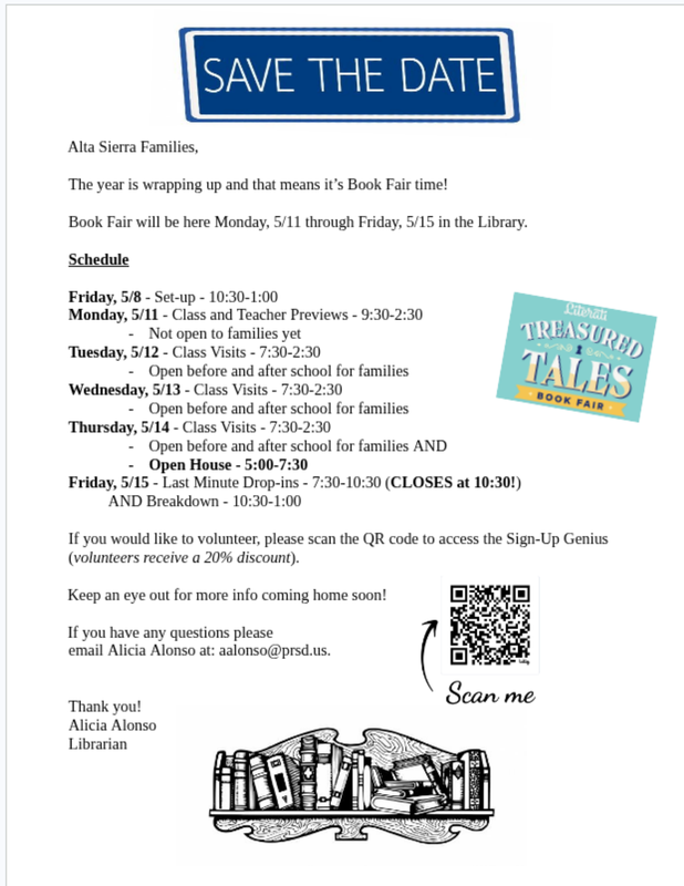 Book Fair Schedule