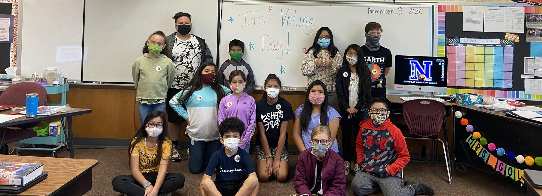 5th graders celebrate voting day!