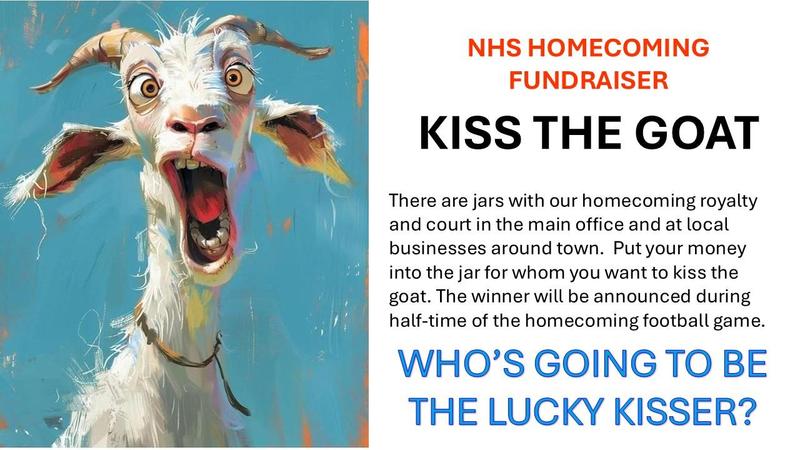 Homecoming NHS Fundraiser Kiss the Goat