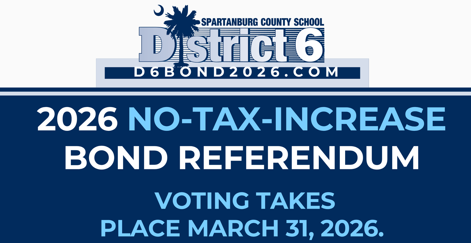Blue box with words voting takes place march 31.