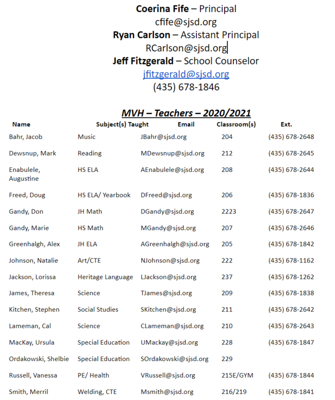 Teacher Contact Info, Bell Schedule, and live streaming schedule. Featured Photo
