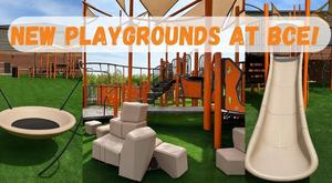 Images of the new playgrounds at Brown's Chapel Elementary.