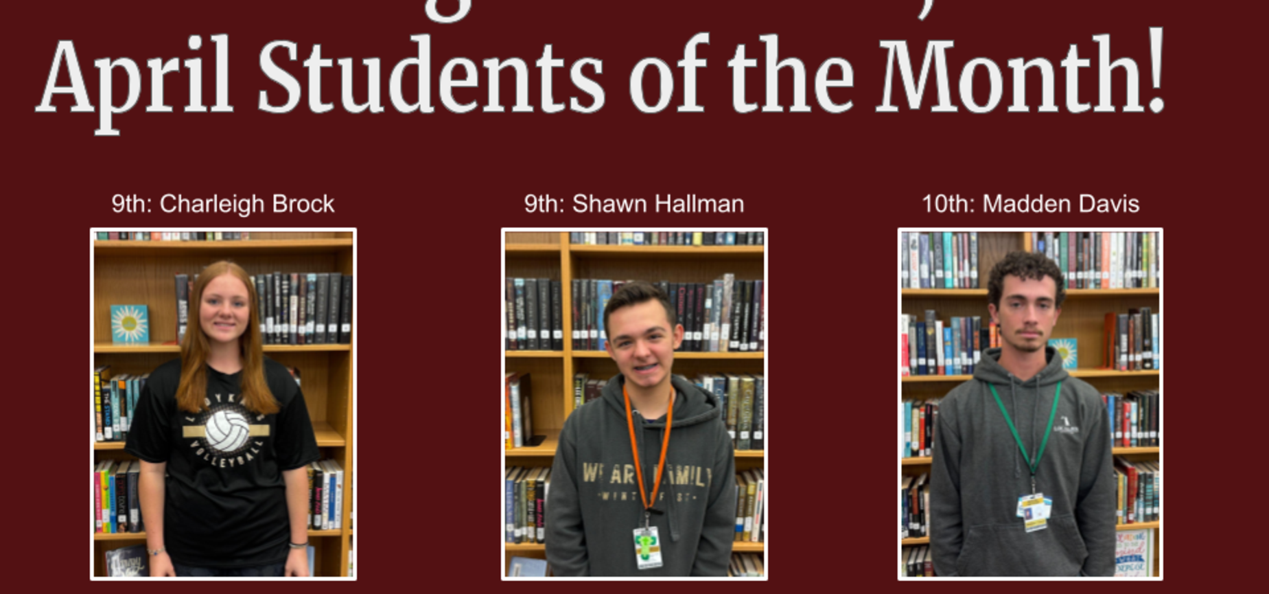 Students of month