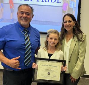 Principal Camacho recognizes Student Leaders
