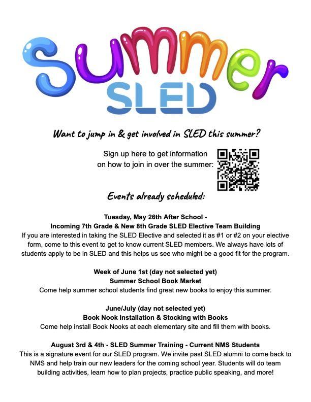 SLED Summer Events