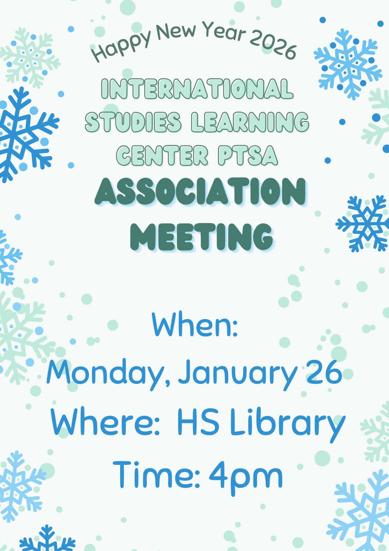 ISLC PTSA Association Meeting 
