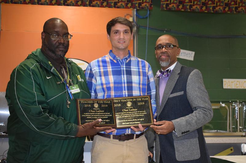 McComb School District Recognizes Chaz Ladner as McComb High School Teacher of the Year and the District Teacher of the Year