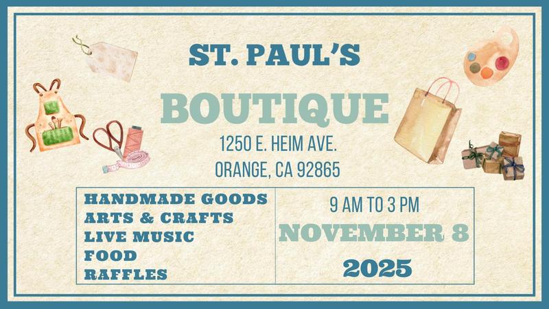 St. Paul's Boutique - Saturday, November 8 Featured Photo
