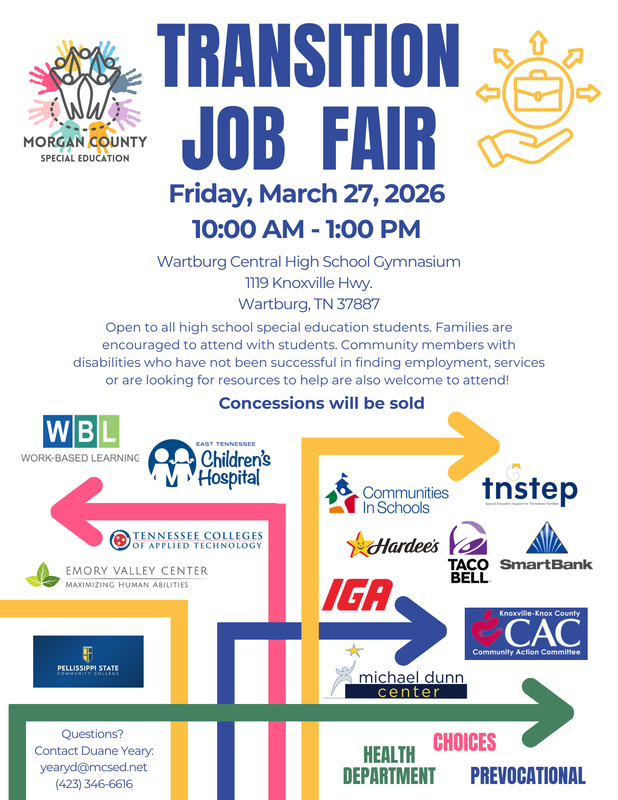 Transition Job Fair Announcement with vendor list
