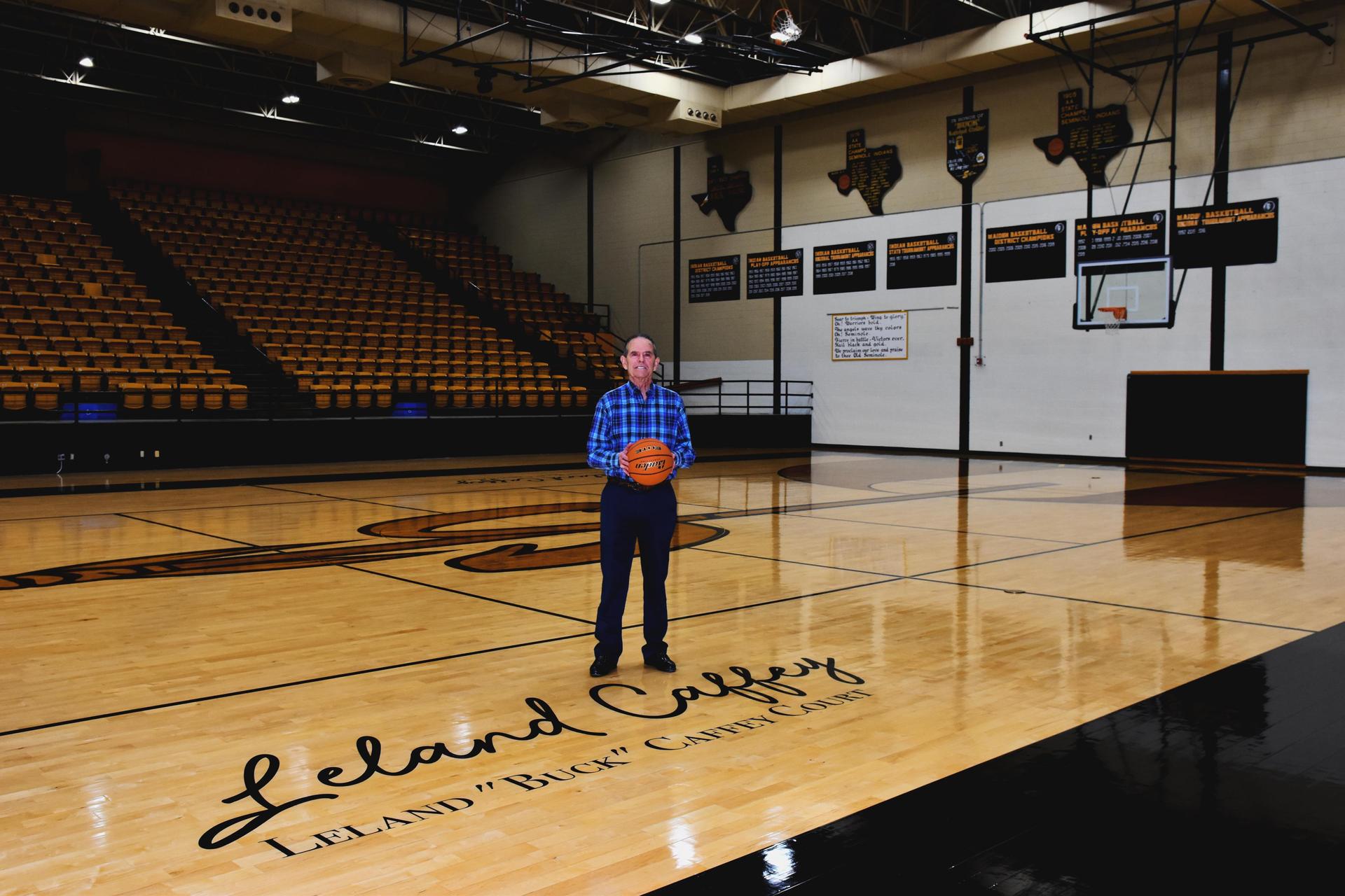 Coach Caffey on court