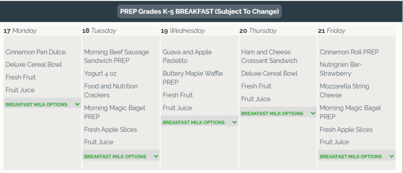 Breakfast for the Week/ Desayuno de la semana