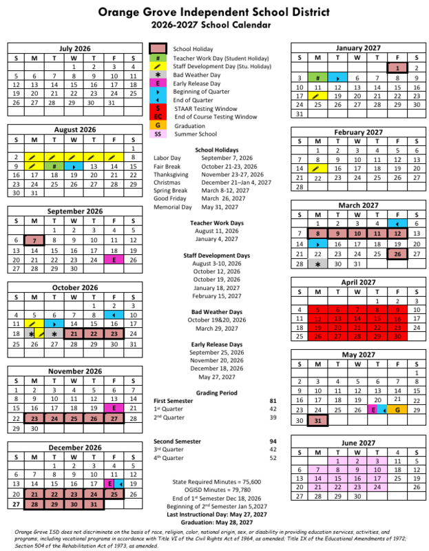 2026-27 Academic Calendar Featured Photo