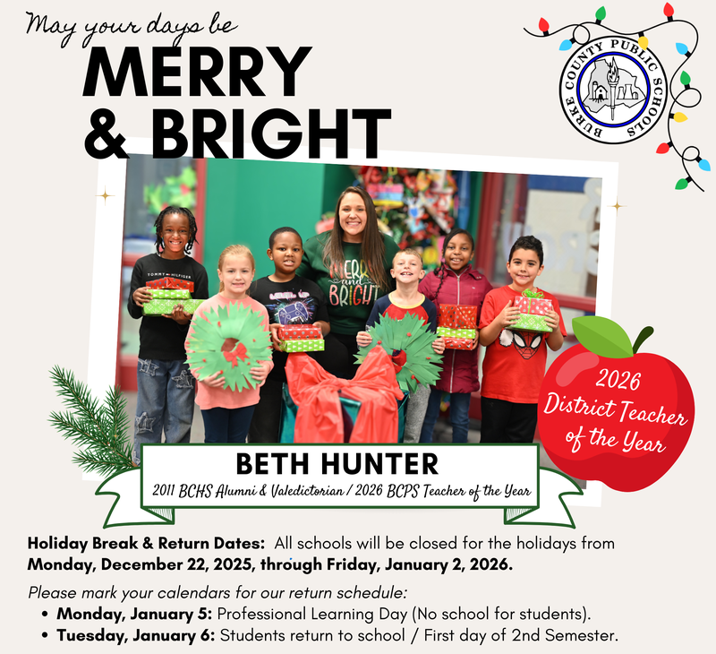 CHRISTMAS PHOTO WITH KIDS, TEACHER AND TREE