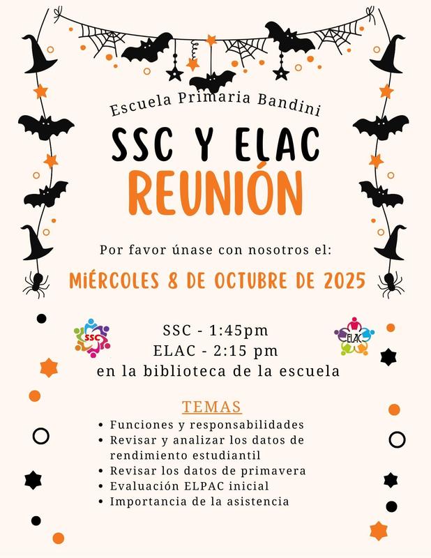 Reunion de SSC / ELAC para Padres