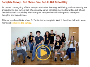 Former Students Leading "Cell Phone-Free Day" Initiative